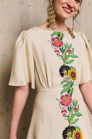 Abito lungo Dina - Beige