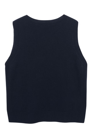 Maglia in lana merino Aina senza maniche - Blu