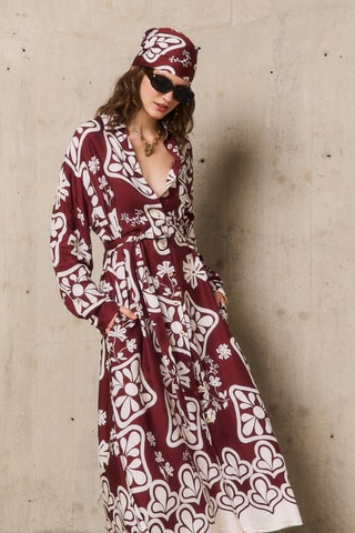 Abito a camicia Stéphanie - Bordeaux