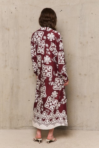 Abito a camicia Stéphanie - Bordeaux