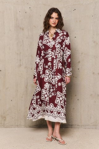 Abito a camicia Stéphanie - Bordeaux