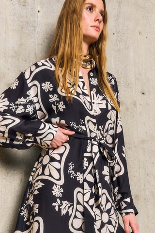 Abito a camicia Stéphanie - Nero