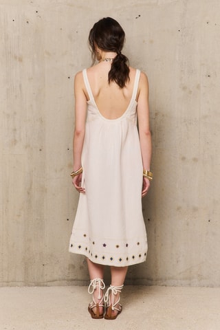 Abito midi in lino Loraine - Beige