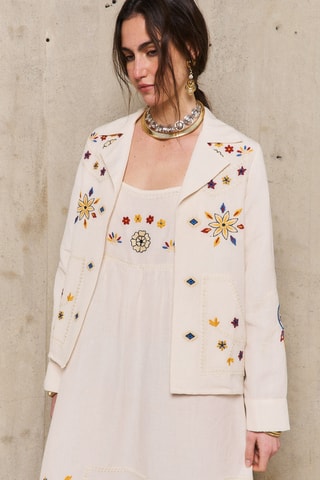 Abito midi in lino Loraine - Beige