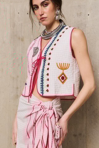 Giacca senza maniche Frida - Rosa