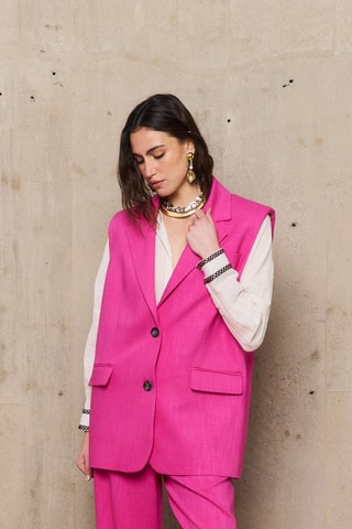 Chaleco de traje oversize Claudia - Rosa