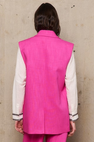 Chaleco de traje oversize Claudia - Rosa