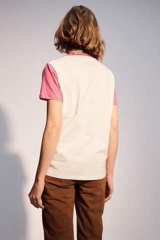 T-shirt Arty - Bianco e rosa