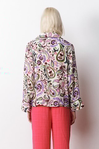 Camicia Monica - Bianco e viola