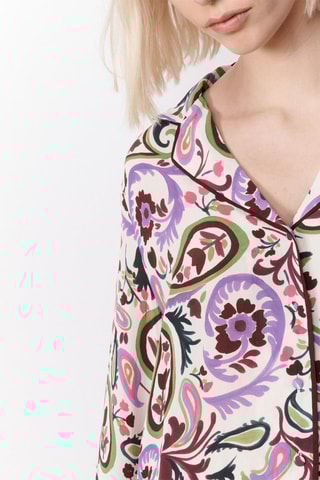 Camicia Monica - Bianco e viola