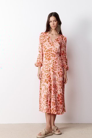 Abito midi - Arancione