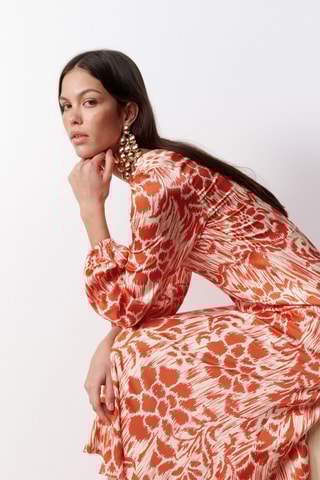 Abito midi - Arancione