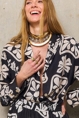 Camicia oversize Stéphanie - Nero