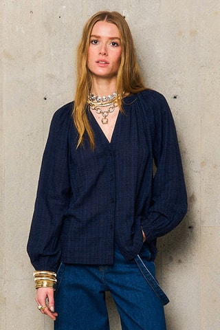 Camicia loose Candice - Blu