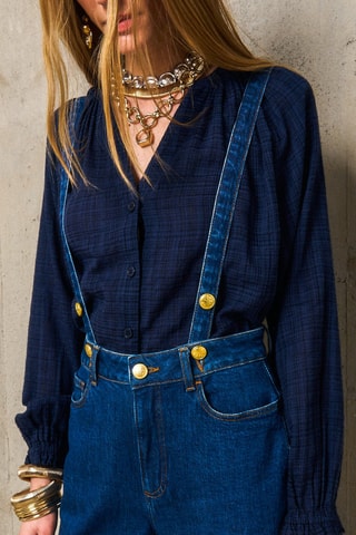 Camicia loose Candice - Blu