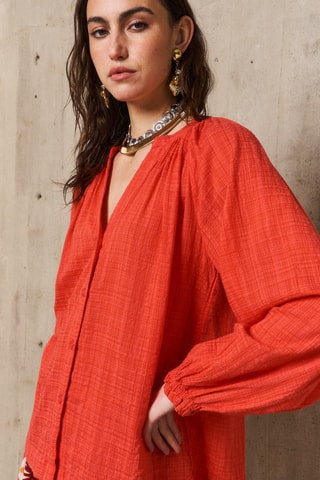 Camicia loose Candice - Rosso