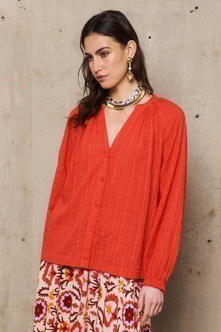 Camicia loose Candice - Rosso
