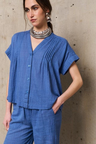 Camicia loose Candice - Blu