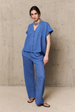 Camicia loose Candice - Blu