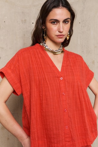 Camicia loose Candice - Rosso