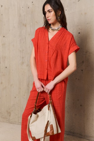 Camicia loose Candice - Rosso