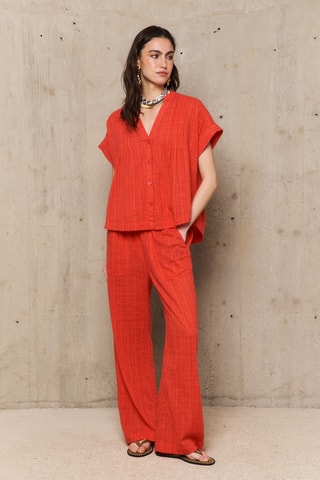 Camicia loose Candice - Rosso