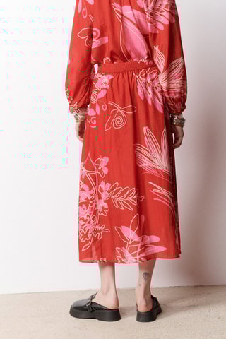 Gonna midi Ornella - Rosso