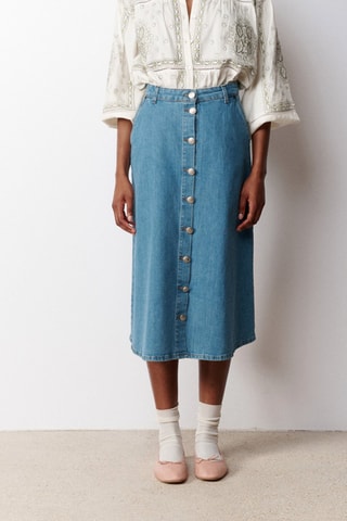 Gonna in jeans Theresa - Blu