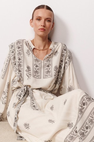 Abito lungo - Bianco e nero