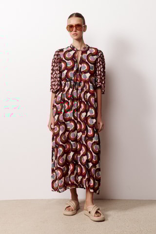 Robe midi Julietta - Bleu