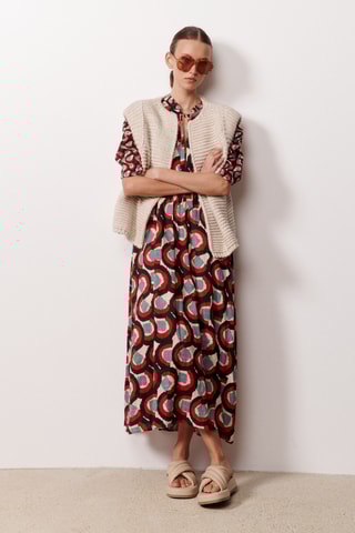 Robe midi Julietta - Bleu