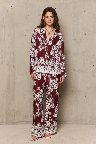 Camicia oversize Stéphanie - Bordeaux