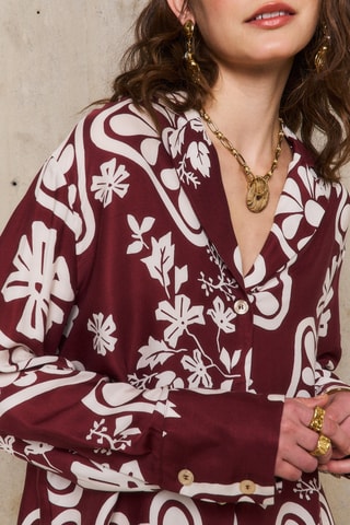 Camicia oversize Stéphanie - Bordeaux