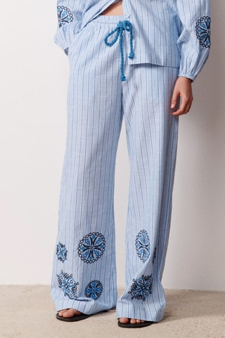 Pantaloni palazzo Gloria - Blu