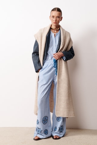 Pantaloni palazzo Gloria - Blu