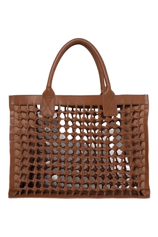 Shopping bag in pelle Meloe - Marrone