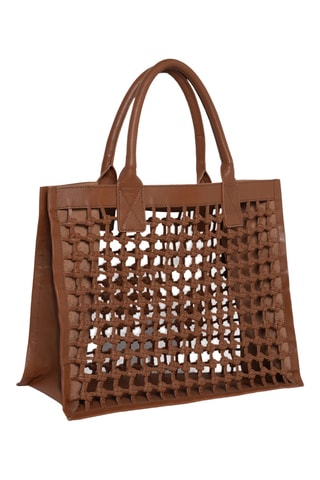 Shopping bag in pelle Meloe - Marrone
