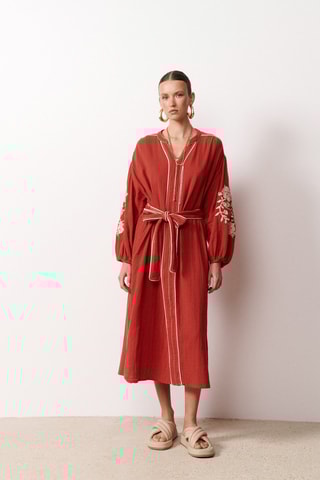 Abito lungo Gabriella - Rosso