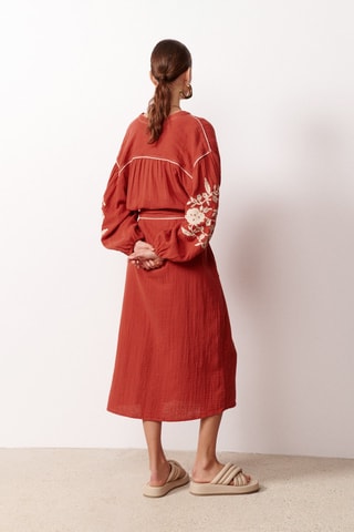 Abito lungo Gabriella - Rosso