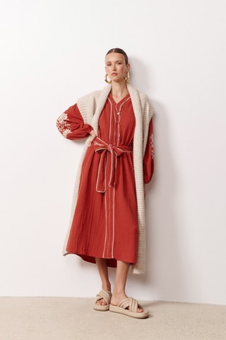 Abito lungo Gabriella - Rosso