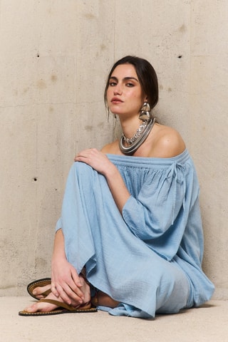 Abito lungo Candice - Blu