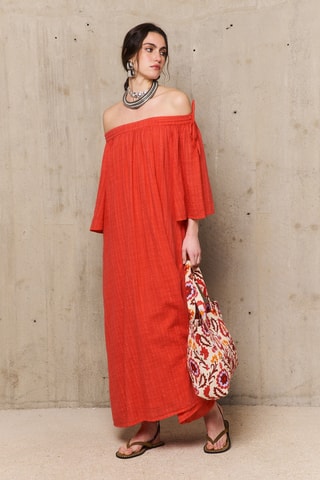 Abito lungo Candice - Rosso