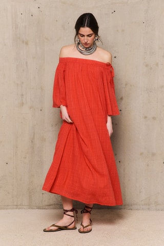 Abito lungo Candice - Rosso