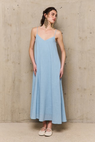 Abito lungo Candice - Blu