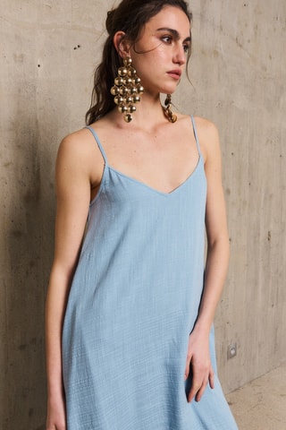 Abito lungo Candice - Blu