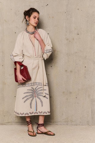 Abito in lino Adella - Beige