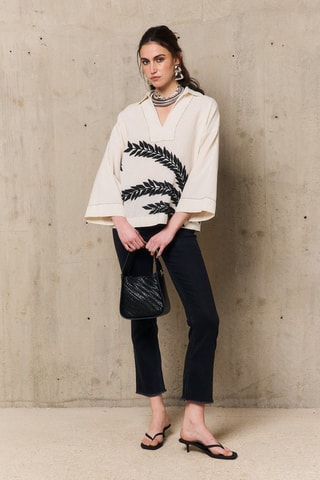 Tunica in lino Palmer - Beige