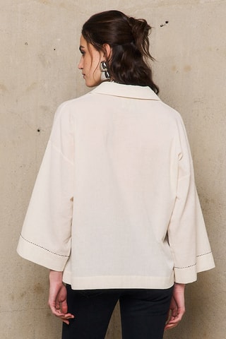 Tunica in lino Palmer - Beige