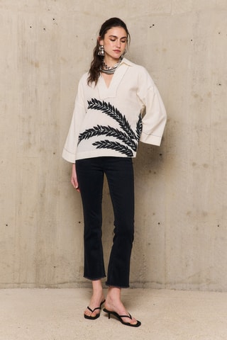 Tunica in lino Palmer - Beige