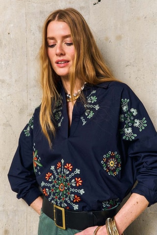 Tunica oversize Prune - Blu